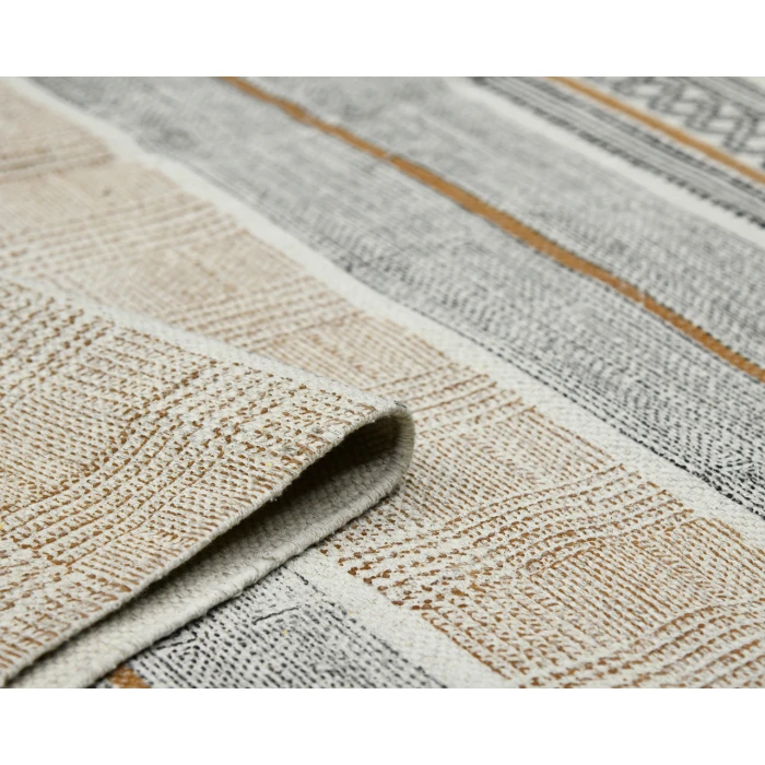 Dune Briel Brown Flatweave Cotton Area Rug