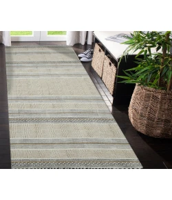 Amer Dune Briel Brown Flatweave Cotton Runner Rug 2'6" x 8'