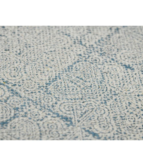 Dune Cresa Stone Blue Flatweave Cotton Area Rug