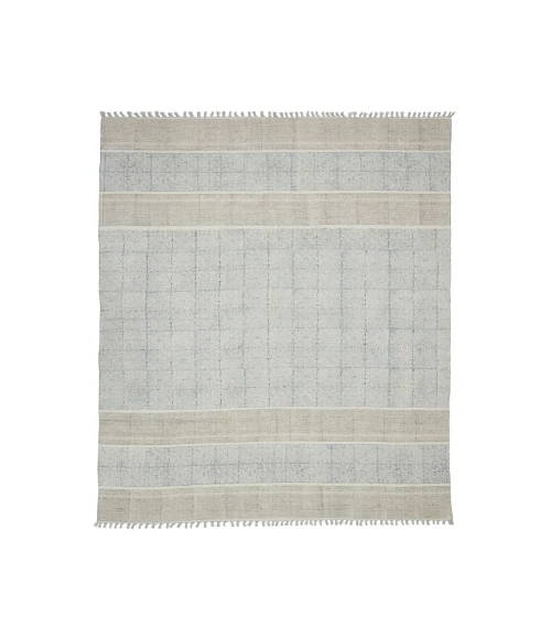 Dune Cresa Stone Blue Flatweave Cotton Area Rug