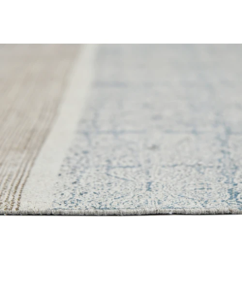 Dune Cresa Stone Blue Flatweave Cotton Area Rug