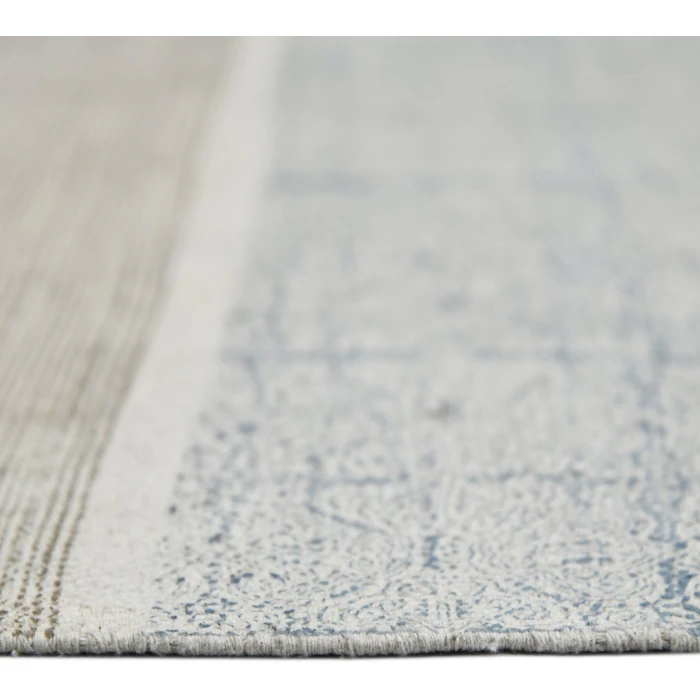 Dune Cresa Stone Blue Flatweave Cotton Area Rug