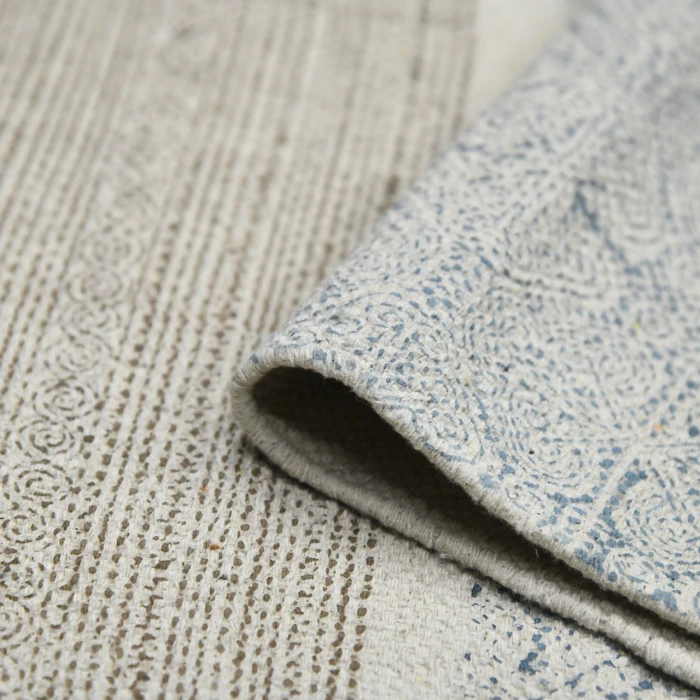 Dune Cresa Stone Blue Flatweave Cotton Area Rug