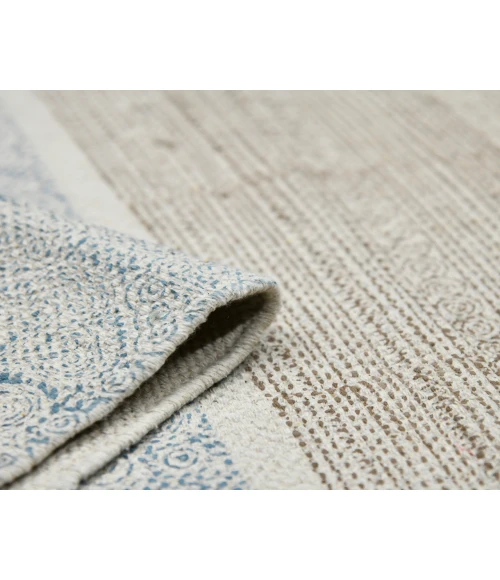 Dune Cresa Stone Blue Flatweave Cotton Area Rug