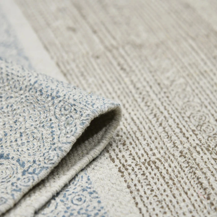Dune Cresa Stone Blue Flatweave Cotton Area Rug