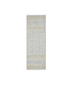 Amer Dune Cresa Stone Blue Flatweave Cotton Runner Rug 2'6" x 8'