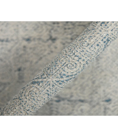 Dune Cresa Stone Blue Flatweave Cotton Area Rug