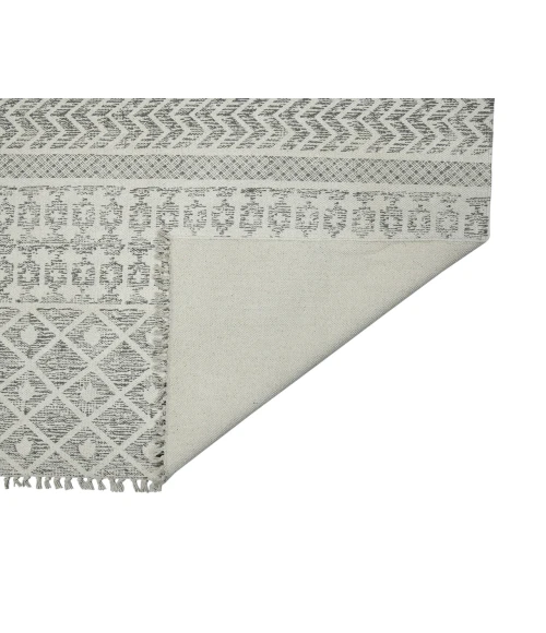 Dune Denevie Gray Flatweave Cotton Area Rug