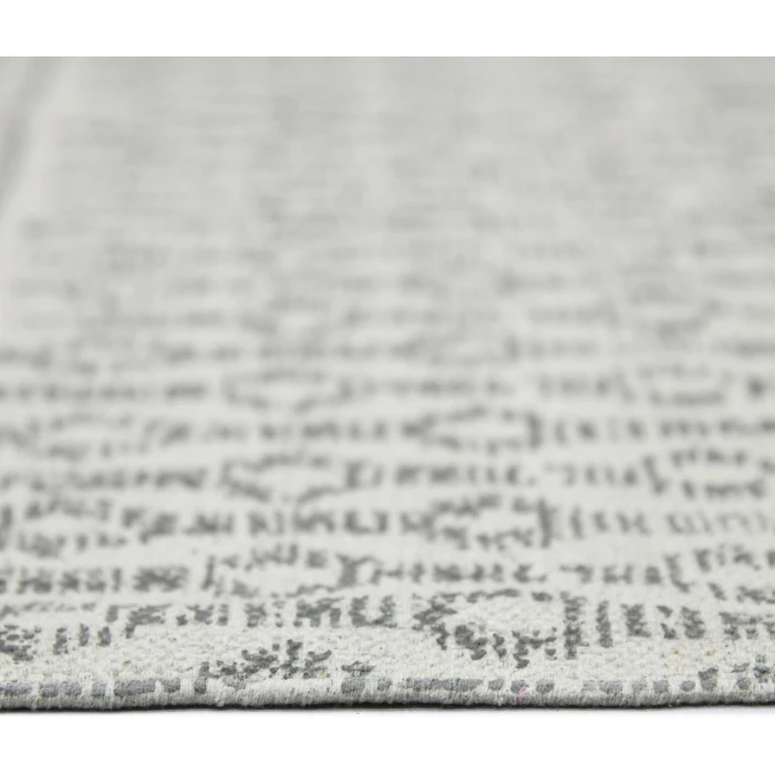 Dune Denevie Gray Flatweave Cotton Area Rug