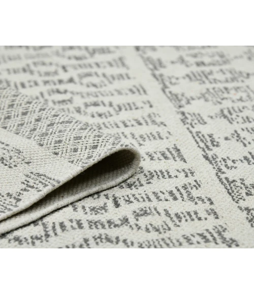 Dune Denevie Gray Flatweave Cotton Area Rug