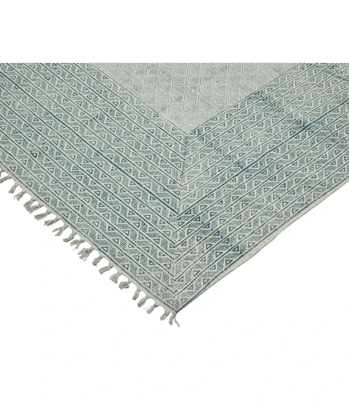 Dune Estra Blue Flatweave Cotton Area Rug