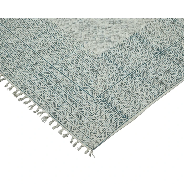 Dune Estra Blue Flatweave Cotton Area Rug