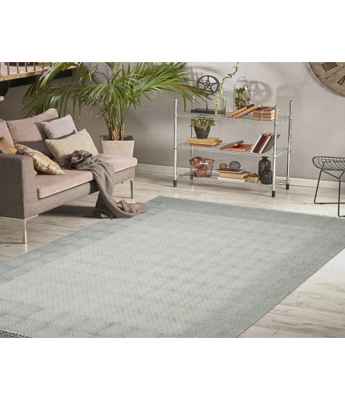 Dune Estra Blue Flatweave Cotton Area Rug