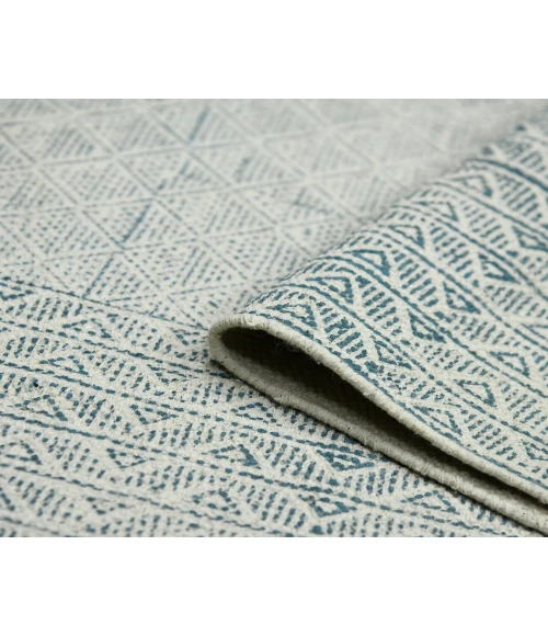 Dune Estra Blue Flatweave Cotton Area Rug