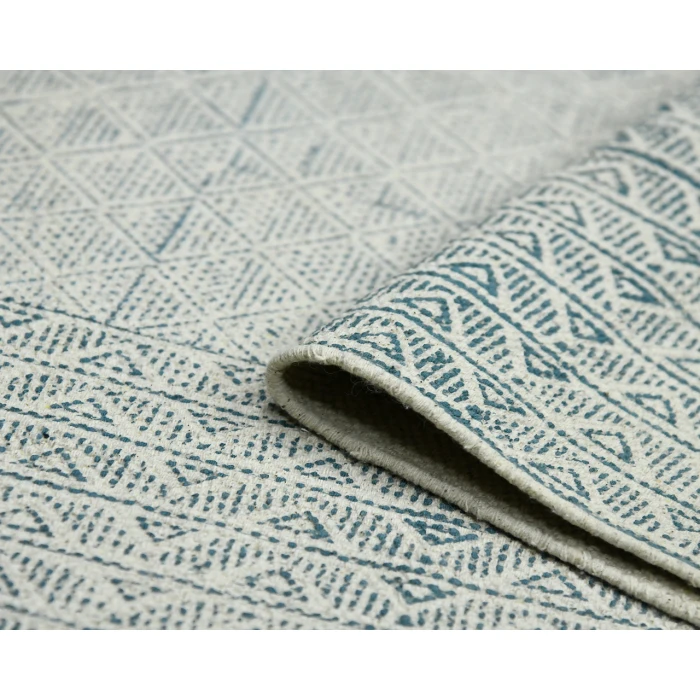 Dune Estra Blue Flatweave Cotton Area Rug