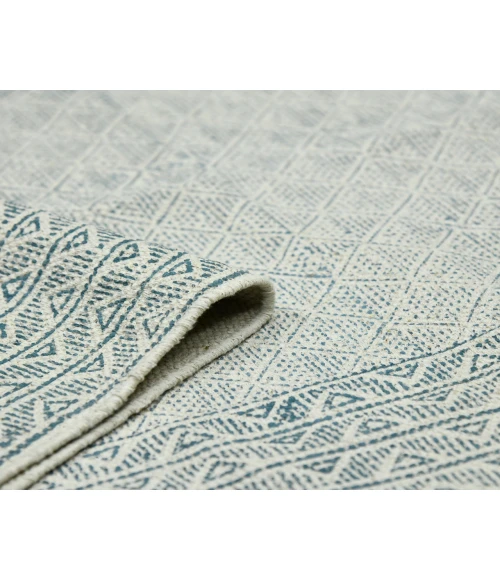 Dune Estra Blue Flatweave Cotton Area Rug