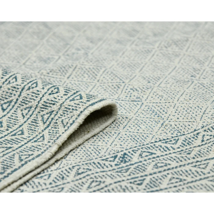 Dune Estra Blue Flatweave Cotton Area Rug