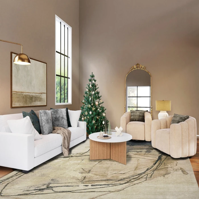 Amer Ensemble Snow White ENS-24 2ft. x 3ft. Rect. Rug
