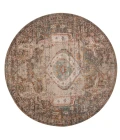 Amer Eternal Lisbon Vintage Taupe Round Rug 6'7"x6'7"