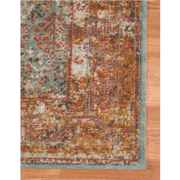 Amer Eternal Pierson Vintage Teal Runner Rug 2'7"x7'6"