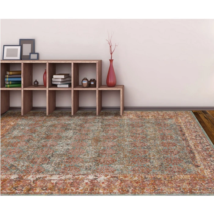 Amer Eternal Pierson Vintage Teal Area Rug 7'6"x9'6"