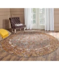 Amer Eternal Pierson Vintage Teal Round Rug 6'7"x6'7"