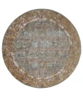 Amer Eternal Pierson Vintage Teal Round Rug 6'7"x6'7"