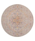 Amer Eternal Solidad Vintage Ivory/Yellow Round Rug 6'7"x6'7"