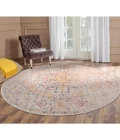 Amer Eternal Solidad Vintage Ivory/Yellow Round Rug 6'7"x6'7"