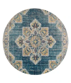 Amer Eternal ETE-22 Witney Turquoise Rug 6 ft. 7 in. X 6 ft. 7 in.R Round