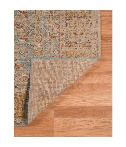 Amer Eternal Watton Vintage Teal Round Rug 6'7"x6'7"