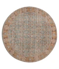 Amer Eternal Watton Vintage Teal Round Rug 6'7"x6'7"