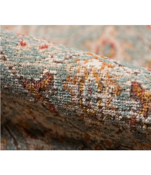 Amer Eternal Watton Vintage Teal Round Rug 6'7"x6'7"