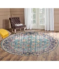 Amer Eternal Waltham Vintage Turqouise Round Rug 6'7"x6'7"