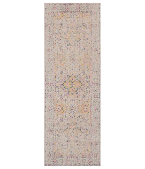 Amer Eternal Solidad Vintage Ivory/Yellow Runner Rug 2'7"x7'6"