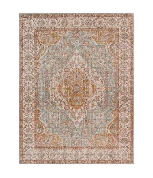 Amer Eternal Solidad Vintage Sea Blue Area Rug 9'10"x13'10"