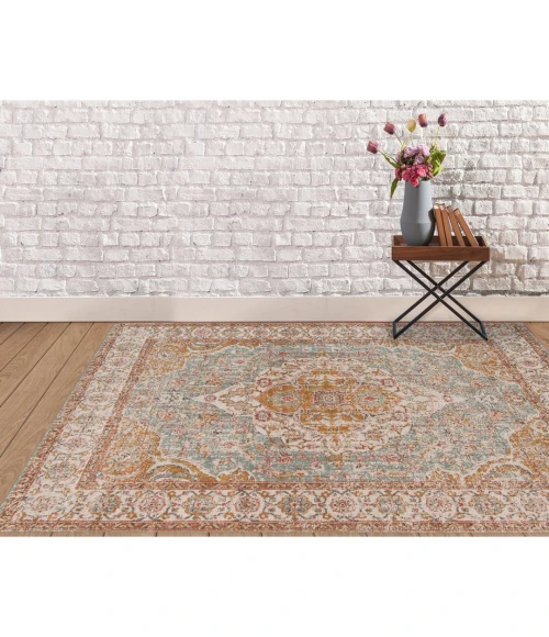 Amer Eternal Solidad Vintage Sea Blue Area Rug 9'10"x13'10"