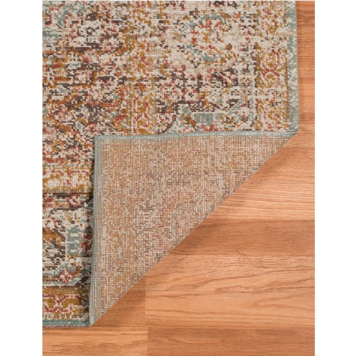 Amer Eternal Raysley Vintage Sea Green Round Rug 6'7"x6'7"