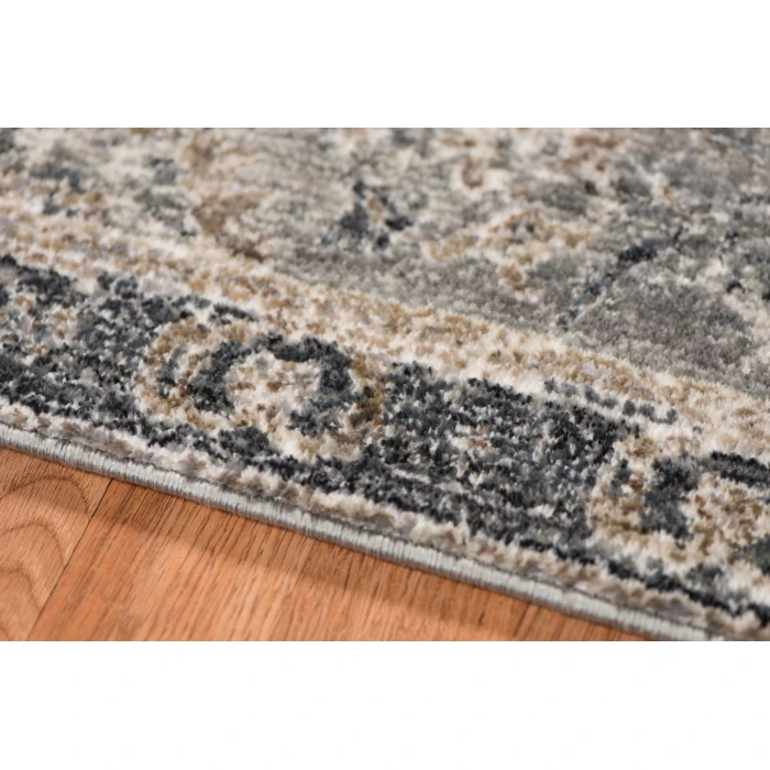 Amer Fairmont Lyon Gray Polyester Blend Area Rug 7'10"x10'10"