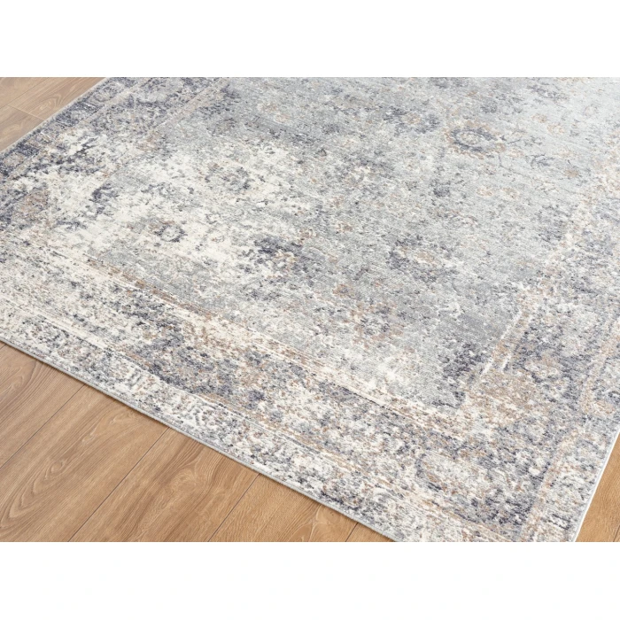 Amer Fairmont Lyon Gray Polyester Blend Area Rug 7'10"x10'10"