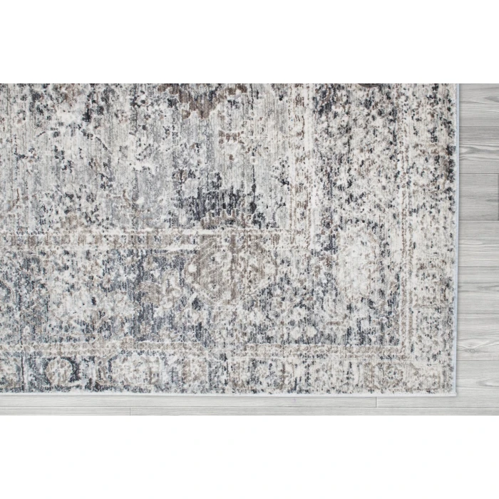 Amer Fairmont Lyon Gray Polyester Blend Area Rug 7'10"x10'10"