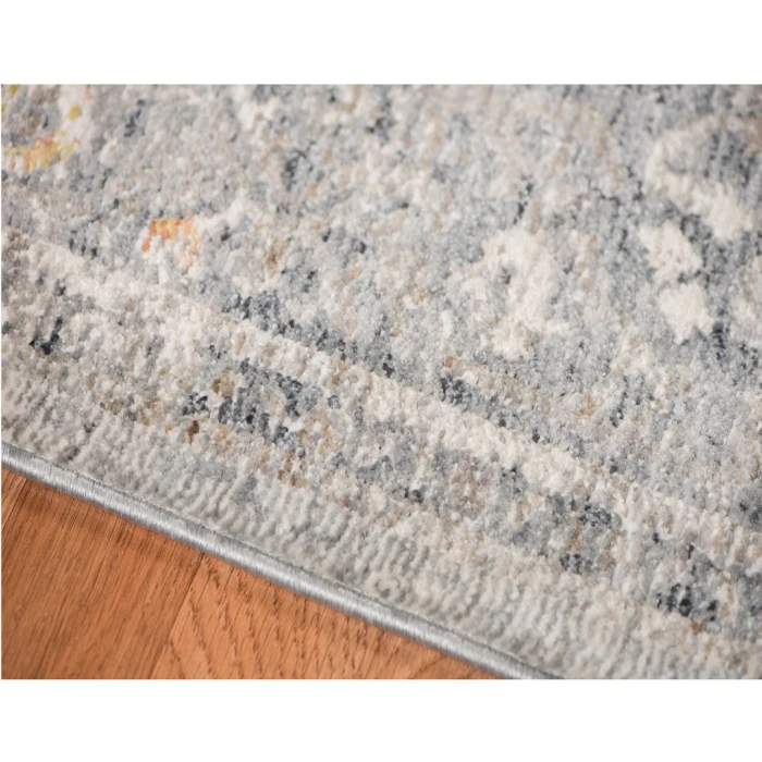 Amer Fairmont Hennasie Silver/Orange Polyester Blend Area Rug 7'10"x10'10"