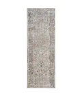 Amer Fairmont Hennasie Silver/Orange Polyester Blend Runner Rug 2'6"x7'10"