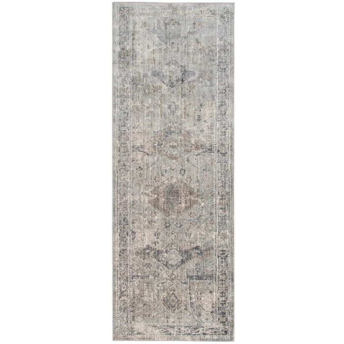 Amer Fairmont Cohaug Gray Polyester Blend Runner Rug 2'6"x7'10"