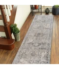 Amer Fairmont Cohaug Gray Polyester Blend Runner Rug 2'6"x7'10"