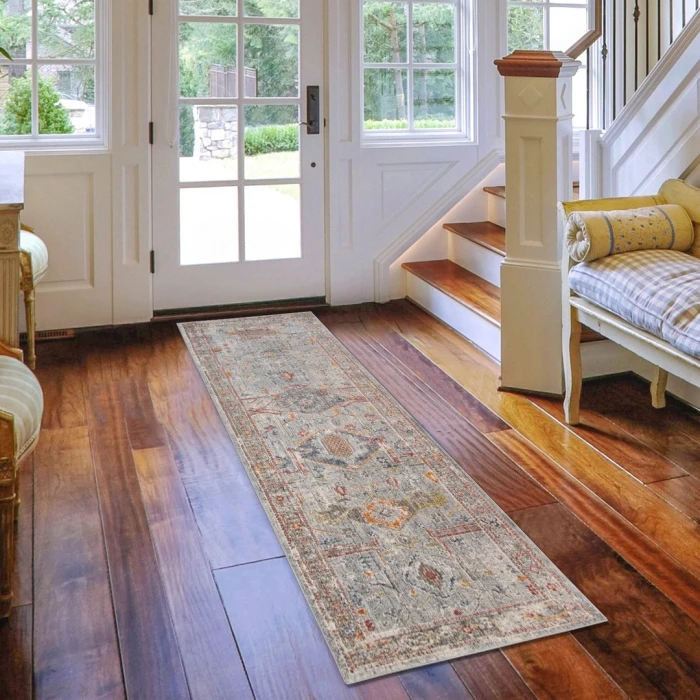 Amer Fairmont Cohaug Red Polyester Blend Runner Rug 2'6"x7'10"