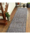 Amer Fairmont Kenseth Charcoal Polyester Blend Runner Rug 2'6"x7'10"