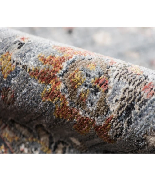 Amer Fairmont Larata Gray Polyester Blend Area Rug 5'3"x7'10"