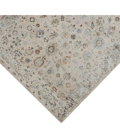 Fairmont Nesty Ivory Floral Polyester Area Rug