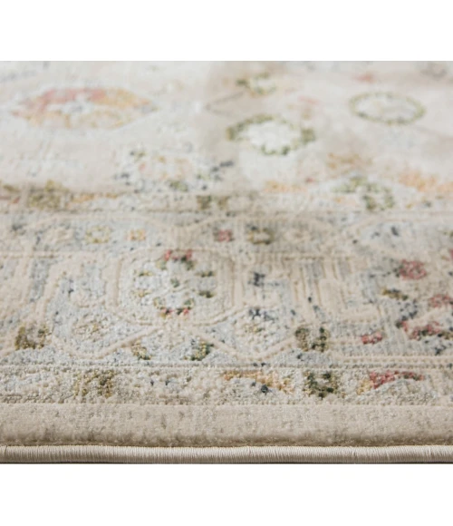 Fairmont Nesty Ivory Floral Polyester Area Rug